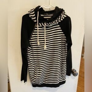 Ampersand Ave doublehood sweatshirt